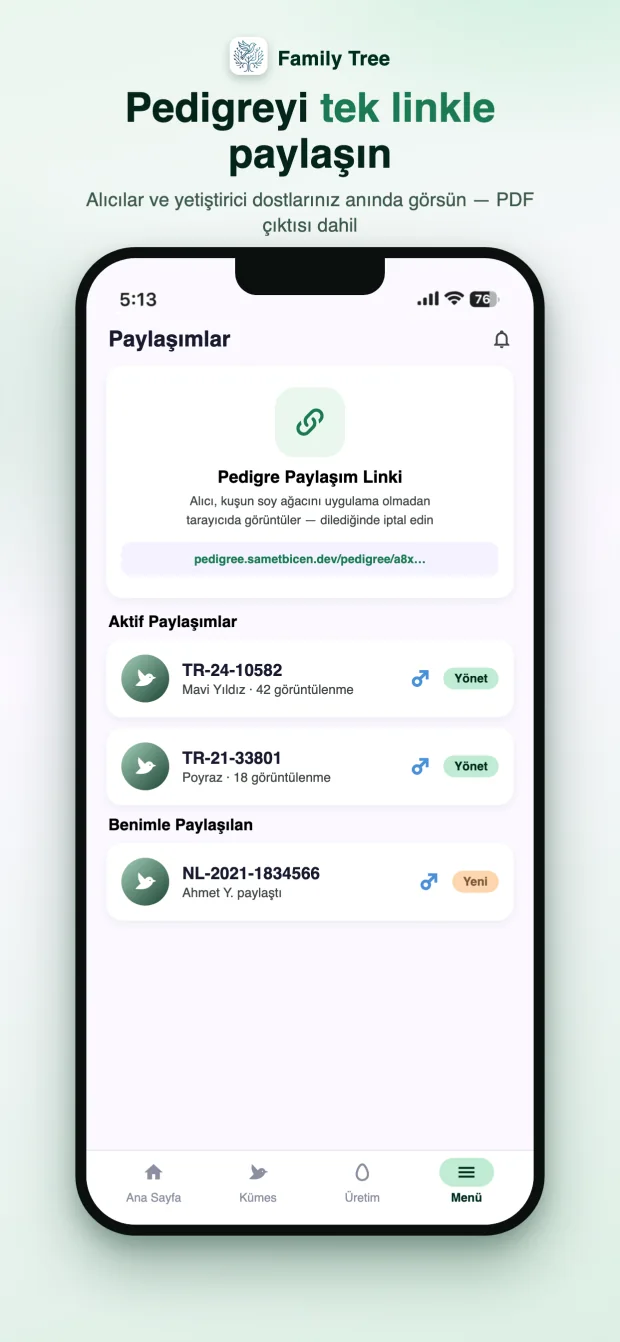 Pedigre paylaşımı